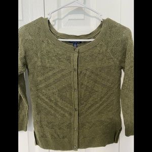 AE Knitted Olive Cardigan